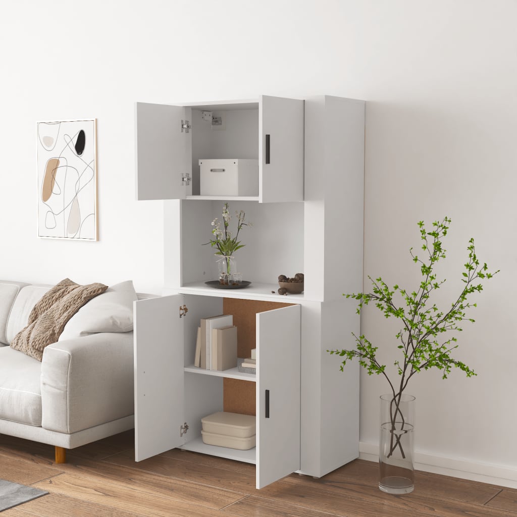 Highboard Weiss Holzwerkstoff